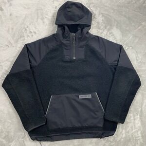 Under Armour Mission Boucle 1/4 Zip Anorak Hoodie Men's XL Black Fleece Outdoor